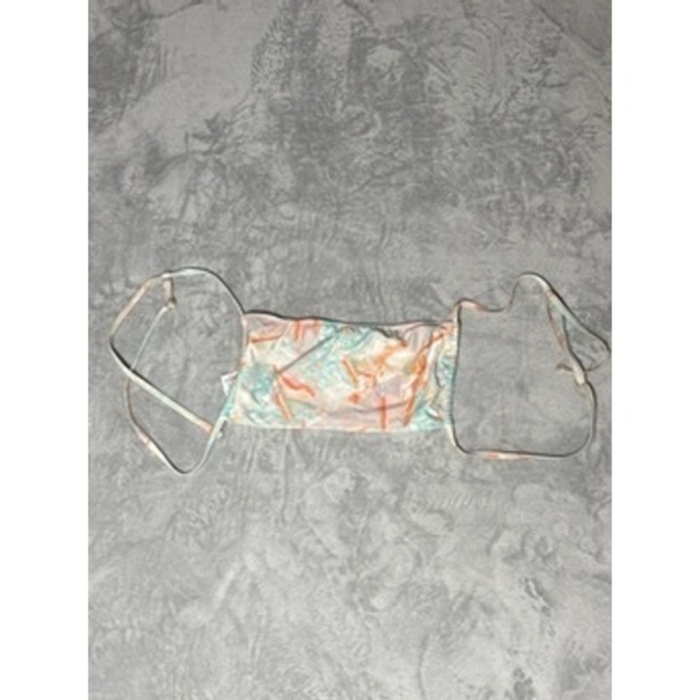 We‎ Wore What Bandeau Bikini Top M Multicolor Good Abstract Floral Strappy